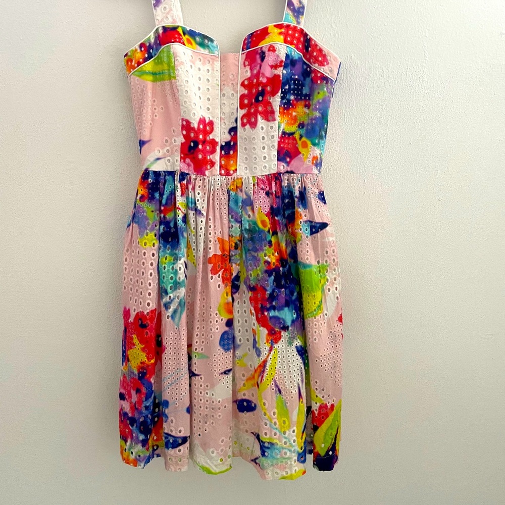 Trina Turk Colorful Eyelet Dress
